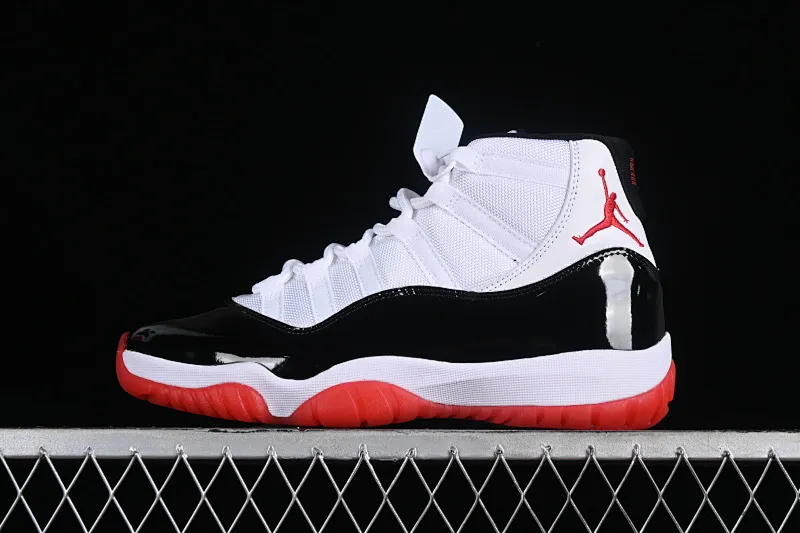 All categories Air Jordan Jordan series basketball shoes Air Jordan 11 Air Jordan 11 Retro AJ11 Joe 11 patent leather black and white red CT8012-106